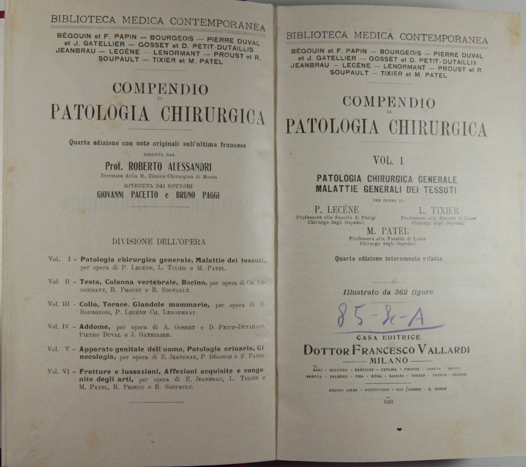 Compendio di Patologia Chirurgica in sei volumi