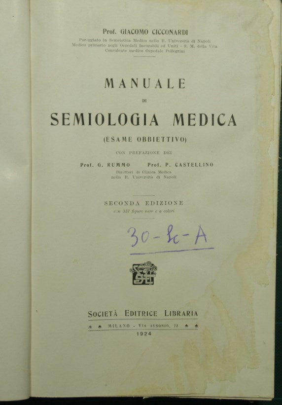 Manuale di semiologia medica