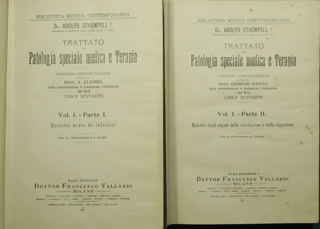 Trattato di patologia speciale medica e terapia. Vol. I