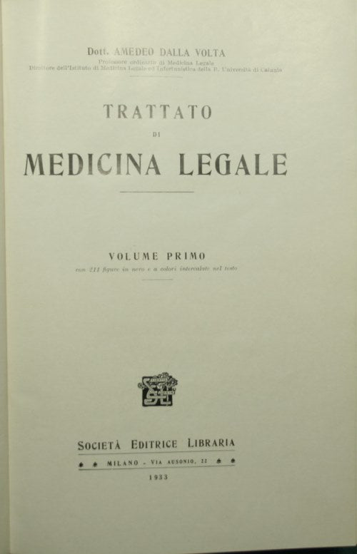 Trattato di medicina legale