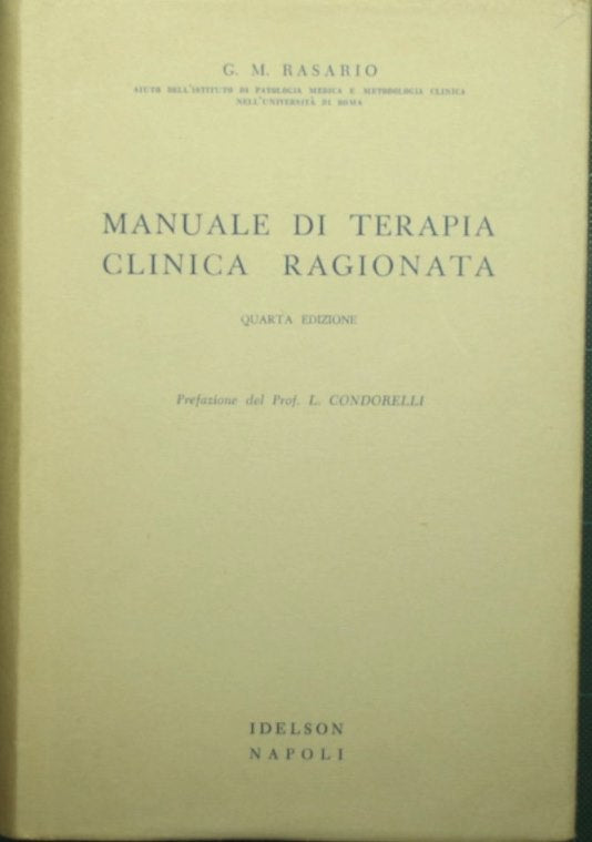 Manuale di terapia clinica ragionata