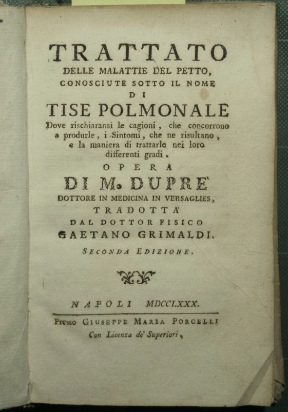 Treatise on diseases of the chest, known under the name of pulmonary phthisis