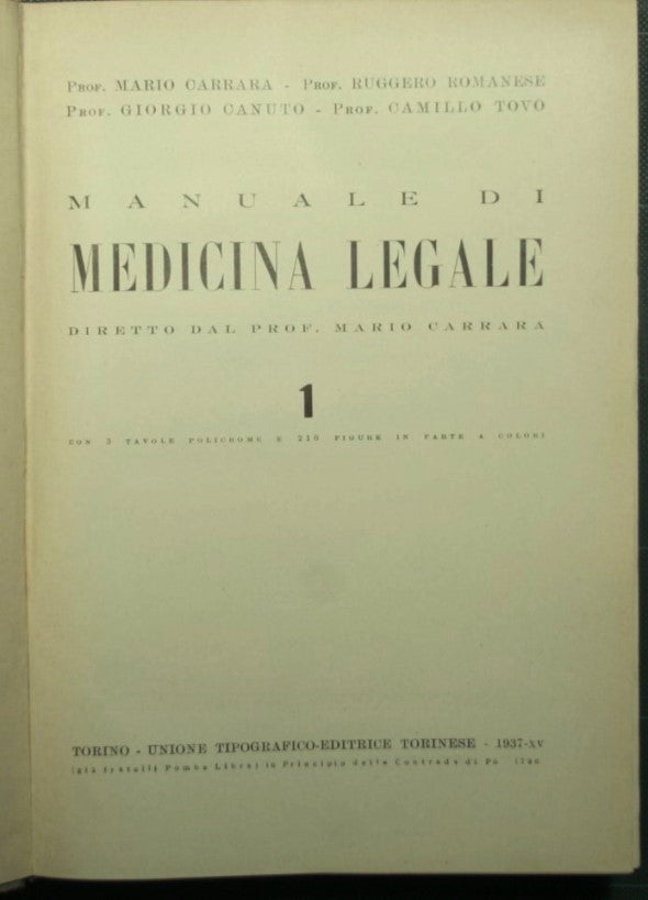 Manual de medicina forense - Tomo I+II primera parte únicamente