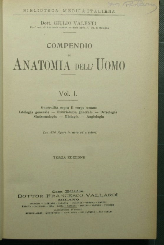 Compendio di anatomia dell'uomo