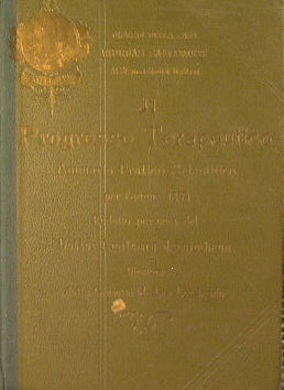 El Progreso Terapéutico, anuario científico práctico del año 1899, editado por el doctor Amilcare Nascimbene, director de la ''Gazzetta Medica Lombarda''. Primera parte.