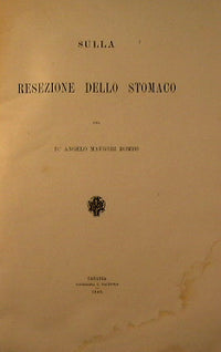 Sulla resezione dello stomaco
