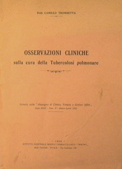 Clinical observations on the treatment of pulmonary tuberculosis