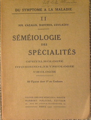 Semeiologie des specialites