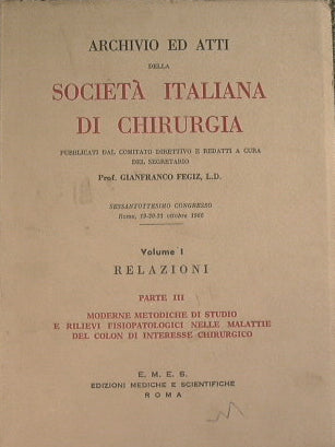 Archivio ed atti della Società Italiana di Chirurgia