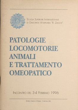Animal locomotor pathologies and homeopathic treatment