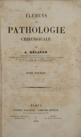 Elèmens de pathologie chirurgicale