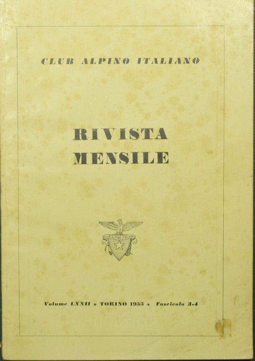Club Alpino Italiano. Marzo-Aprile 1953