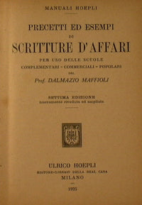 Precetti ed esempi di scritture d'affari per uso delle scuole complementari-commerciali-popolari