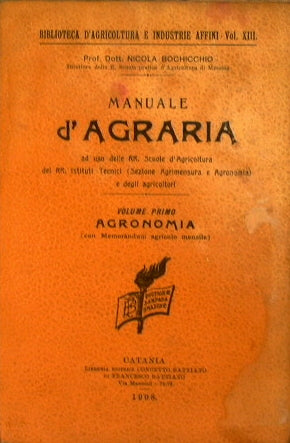 Manuale d'agraria