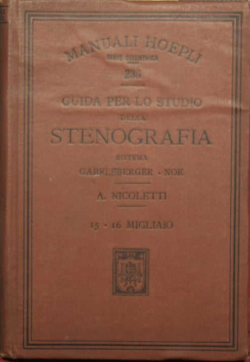 Guida per lo studio della stenografia