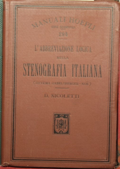 L'abbreviazione logica nella stenografia italiana