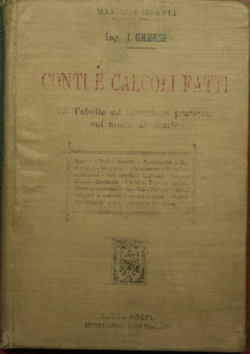 Conti e calcoli fatti