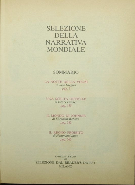Selezione della narrativa mondiale