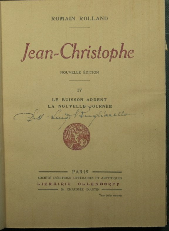 Jean Christophe - Vol. IV - Le buisson ardent - La nouvelle journee
