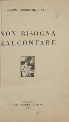 Non bisogna raccontare