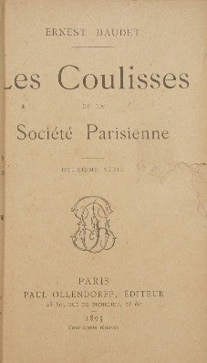 Las coulisses de la sociedad parisina