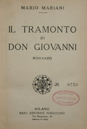Il tramonto di Don Giovanni