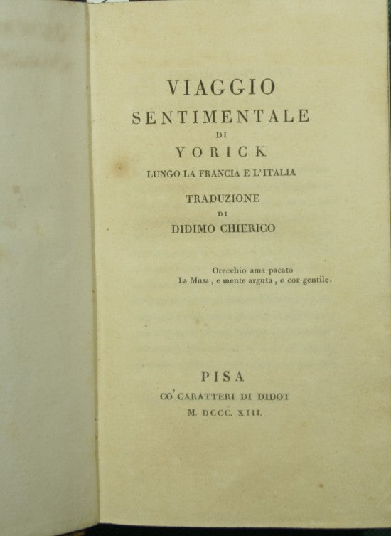 Yorick's sentimental journey
