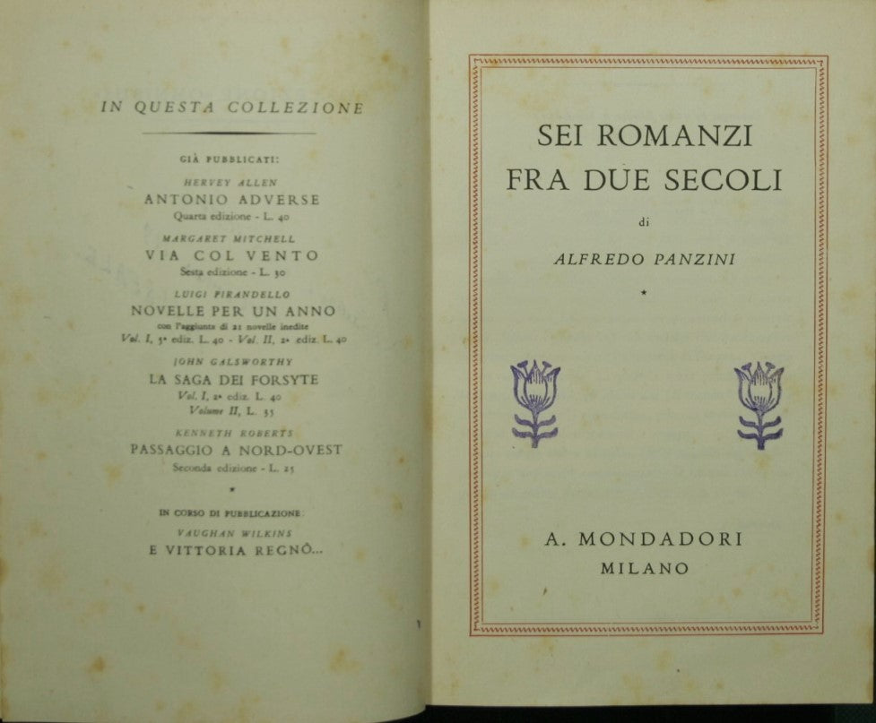 Sei romanzi fra due secoli