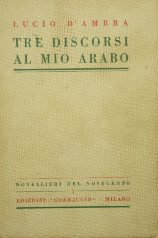 Tre discorsi al mio arabo