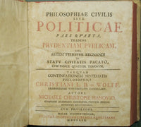 Philosophiae civilis sive politicae. Voll. I-II-IV