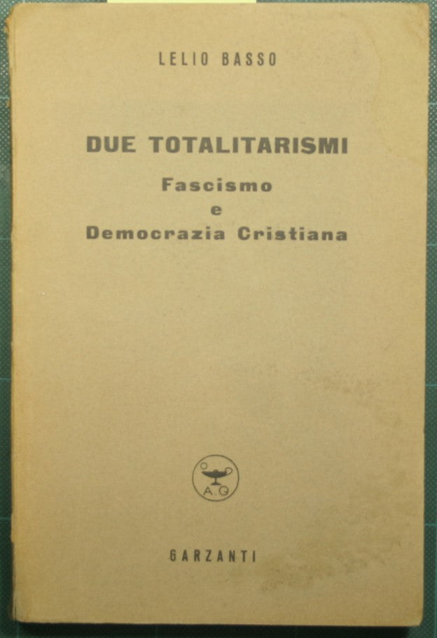 Two totalitarianisms - Fascism and Christian democracy