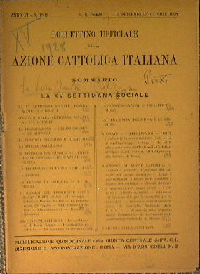 Boletín oficial de la Acción Católica Italiana