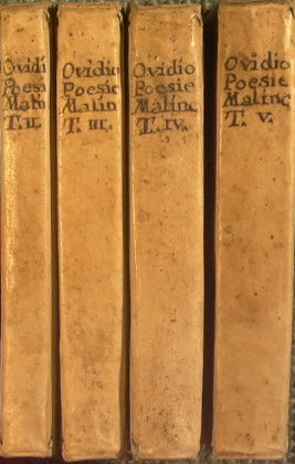 Delle poesie malinconiche di Publio Ovidio Nasone commentato dal P. Bernardo Clodio della Compagnia di Gesu edizione sesta accresciuta del quarto e quinto libro
