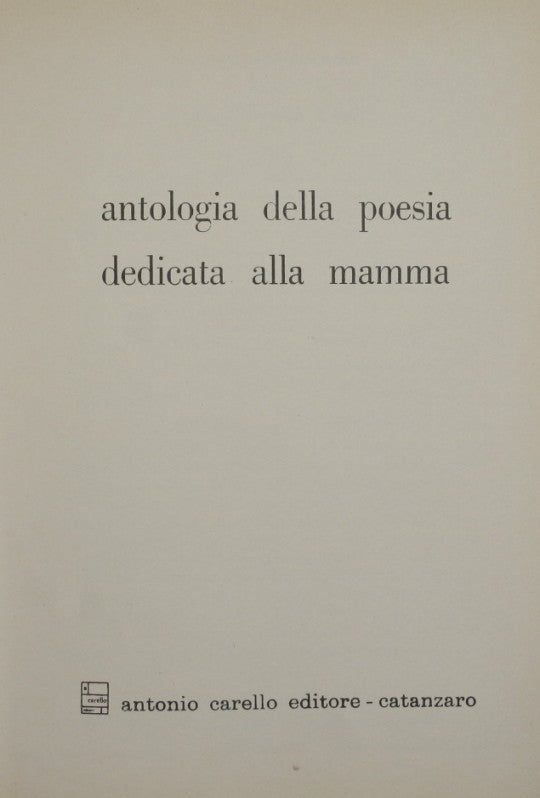 Antologia della poesia dedicata alla mamma