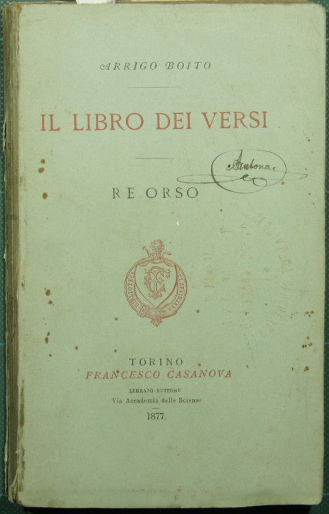 Il libro dei versi. Re Orso