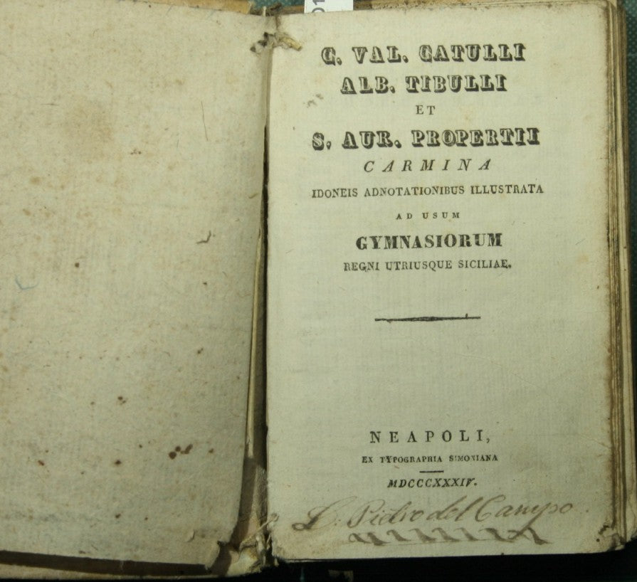 C. Val. Catulli, Alb. Tibulli et S. Aur. Propertii Carmina