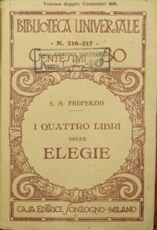 The four books of elegies