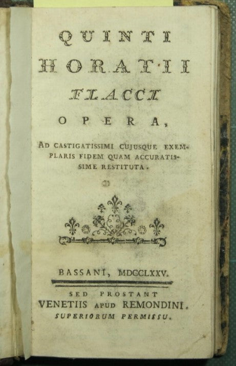 Quinti Horatii Flacci Opera