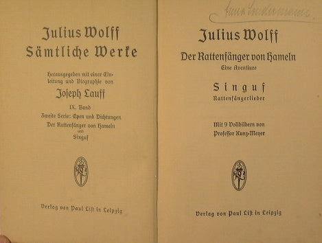 Julius Wolff samtliche Werke