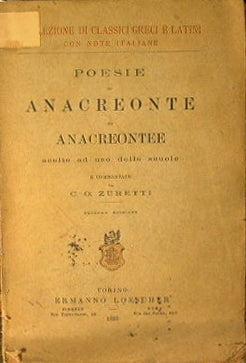 Poems of Anancreon and Anacrontee
