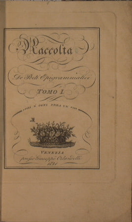 Collection of epigrammatic poets (first volume)