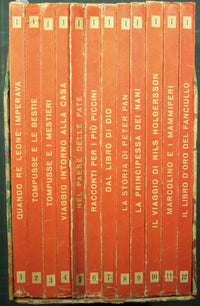 Quando Re Leone imperava; Tompusse e le bestie; Tompusse e i mestieri; Viaggio intorno alla casa; Nel paese delle fate; Racconti per i più piccini; Dal libro di Dio; La storia di Peter Pan;