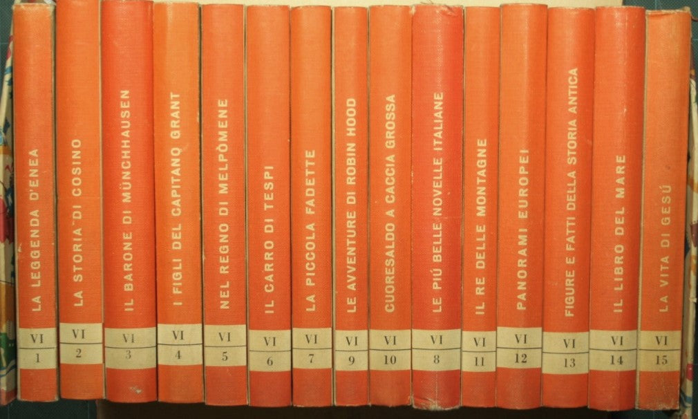 La leggenda d'Enea; La storia di Cosino; Il barone di Munchhausen; I figli del capitano Grant; Nel regno di Melpomene; Il carro di Tespi; La piccola Fadette; Le avventure di Robin Hood;