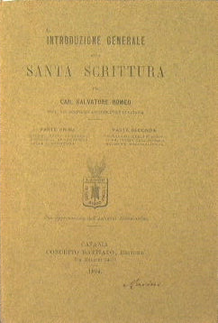 Introducción general a la Sagrada Escritura.