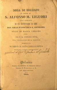 Decenio de sermones en honor de San Alfonso María de Ligorio