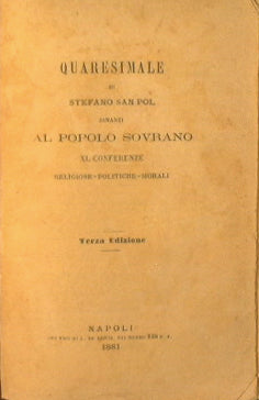 Quaresimale dinanzi al popolo sovrano