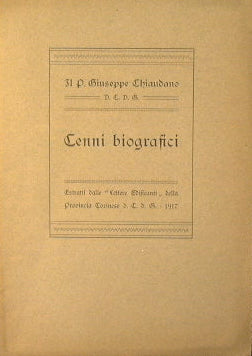 P. Giuseppe Chiaudano DCDG: notas biográficas