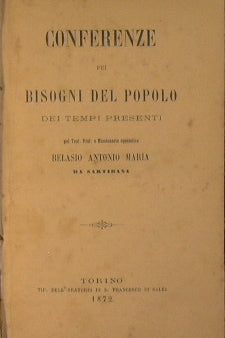 Conferenze pei bisogni del popolo