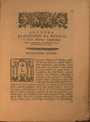 Critical-theological observations of Gaetano da Brescia