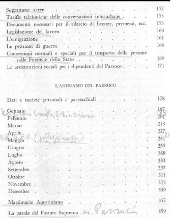 L'annuario del Parroco - 1956